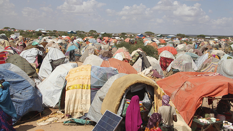 مخيم للاجئين في أفريقيا. الحقوق: الاتحاد الأفريقي/فريق الدعم للمعلومات التابع للأمم المتحدة